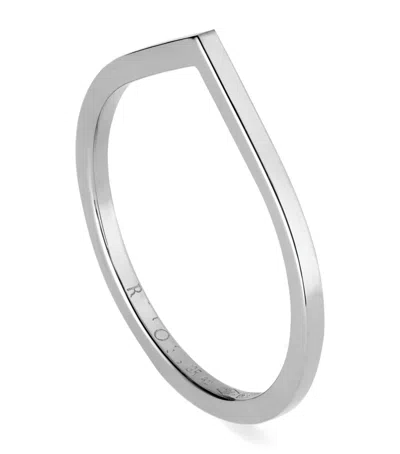 Repossi White Gold Antifer Ring In Silver