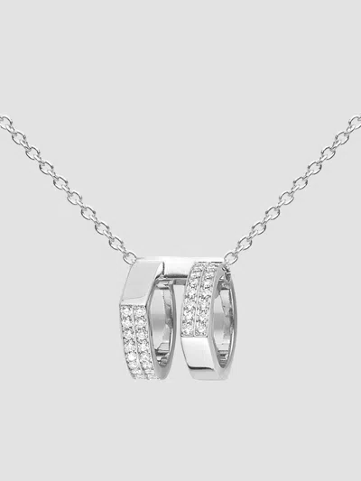 Repossi 18k White Gold Antifer 2 Row Pendant Necklace