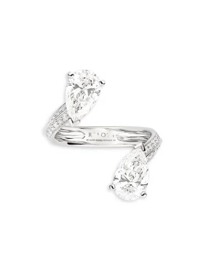 Repossi Women's Brevis 18k White Gold & 1.30 Tcw Diamond Cuff Ring