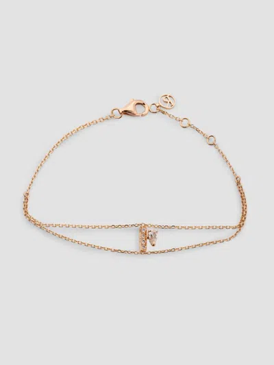 Repossi Women's Letters 18k Rose Gold & 0.20 Tcw Diamond Bracelet