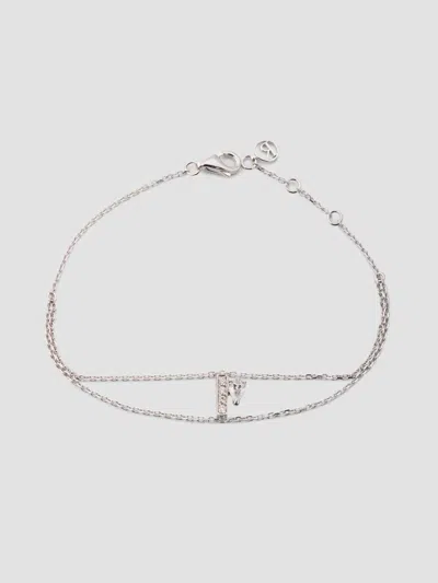 Repossi Women's Letters 18k White Gold & 0.20 Tcw Diamond Bracelet In Silver