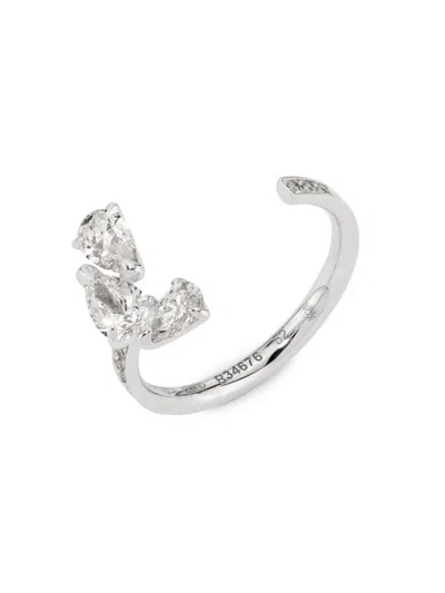 Repossi Women's Serti Sur Vide 18k White Gold & 0.82 Tcw Diamond Cuff Ring
