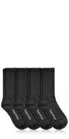 Repossier Black Classic Crew Socks 4-pack