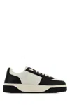 Represent Two Tone Leather And Suede Initial Sneakers In Black
