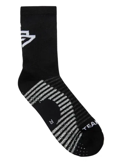 Represent 247 247 Logo Striped Socks In Black