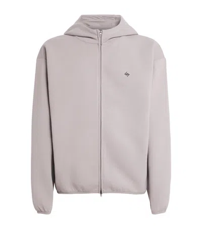Represent 247 247 Numbers Zip-up Hoodie In Grey