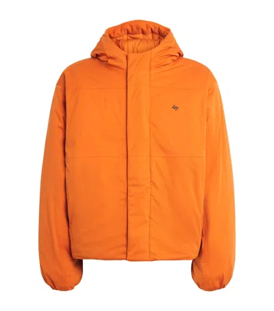 Represent 247 247 Power Shield Puffer Jacket In Orange