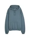 Represent 247 Drawstring Hooded Sweatshirt In Blue