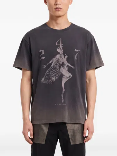 Represent 247 Fallen Angel Graphic T-shirt In Gray
