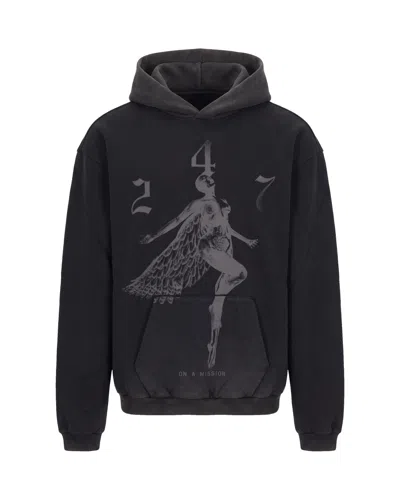 Represent 247 Felpa 247 Angel Hood Vintage Black In 06