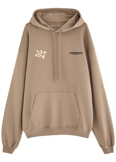 Represent 247 Future Hooded Cotton Sweatshirt In Brown