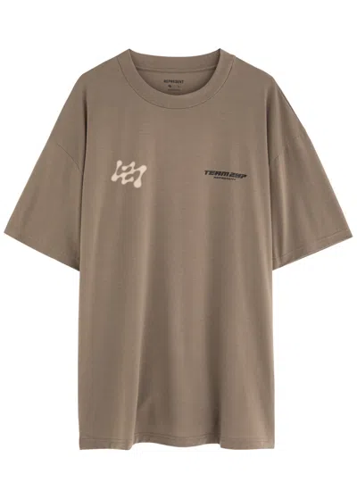 Represent 247 Future Printed Jersey T-shirt In Brown