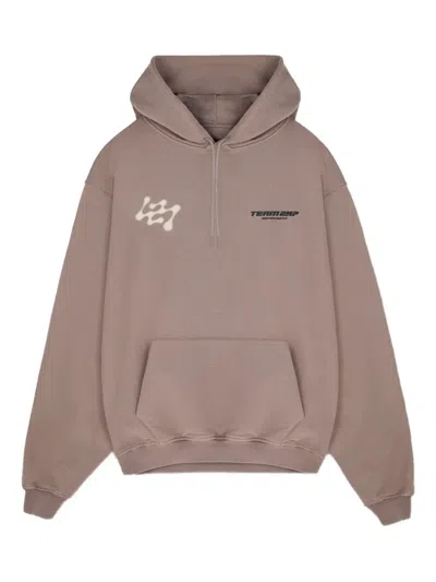 Represent 247 Graphic-print Cotton Hoodie In Brown