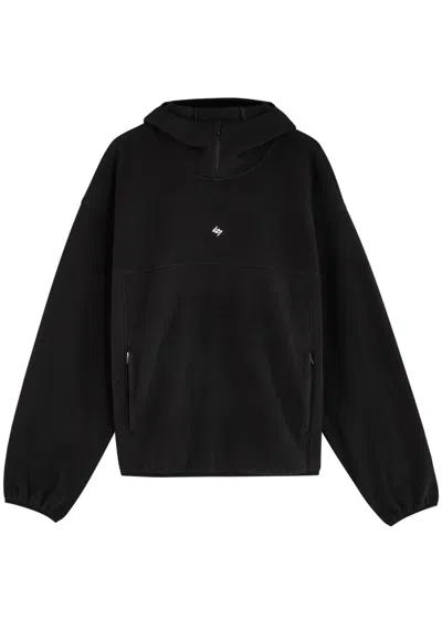 Represent 247 Hooded Fleece Sweatshirt In Black
