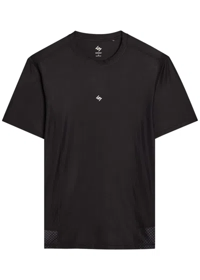 Represent 247 Hybrid Printed Stretch-jersey T-shirt In Black