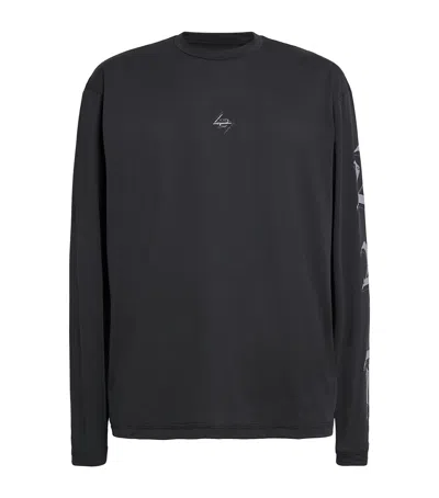 Represent 247 Mesh Noble Long-sleeve T-shirt In Black
