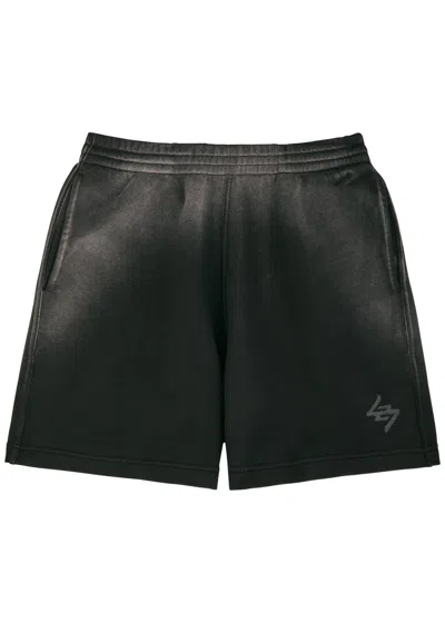 Represent 247 Motion Degradé Cotton Shorts In Black
