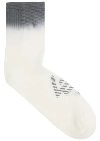 Represent 247 Ribbed Degradé Polyamide Socks In Gray