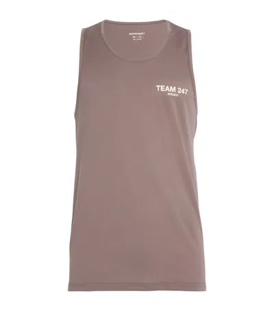 Represent 247 Run Tank Top In Brown