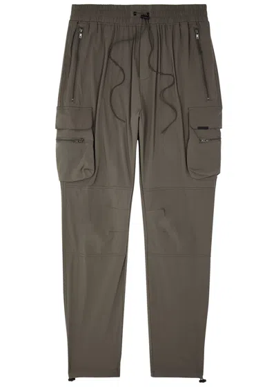 Represent 247 Stretch-nylon Sweatpants In Olive