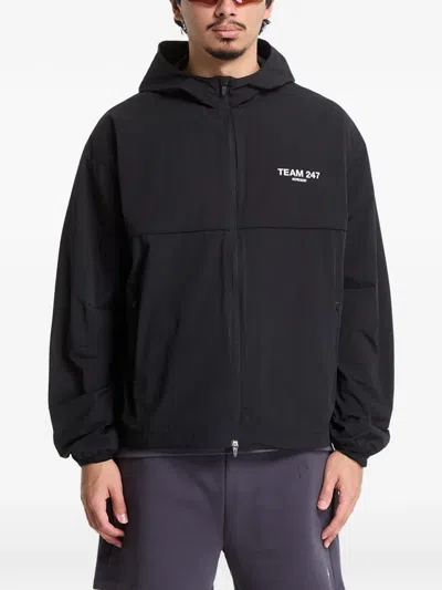 Represent 247 Team Zip-up Hooded Track Jacket In Black