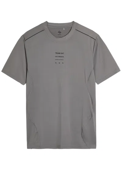 Represent 247 Trail Stretch-jersey T-shirt In Gray