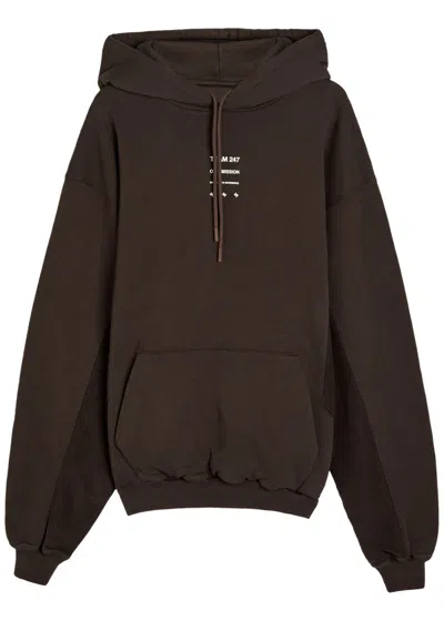 Represent 247 Uprising Hooded Cotton Sweatshirt In Brown