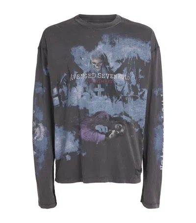 Represent 247 X Avenged Sevenfold Cotton Graphic T-shirt In Grey