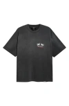 Represent 24-hour Service Graphic T-shirt In Black