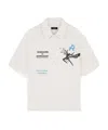 Represent Icarus Ss Shirt Off White Lyocell Shirt With Icarus Graphic Print And Logo - Icarus Short Sleeve Shi In White