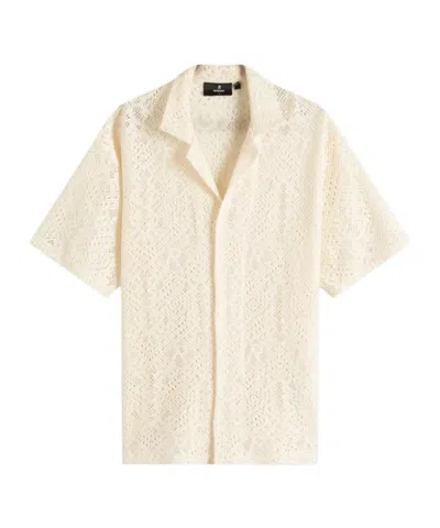 Represent All Over Crochet Shirt In White