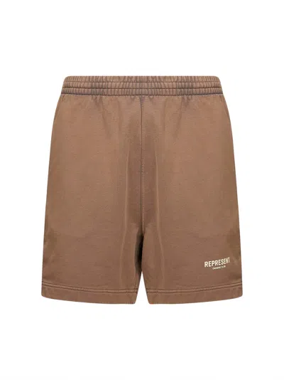 Represent Almond  Owners Club Shorts In Brown