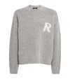 Represent Alpaca-blend Logo Sweater In Gray