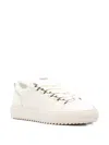 Represent Grained Leather Thick Sole Low-top Sneakers In White
