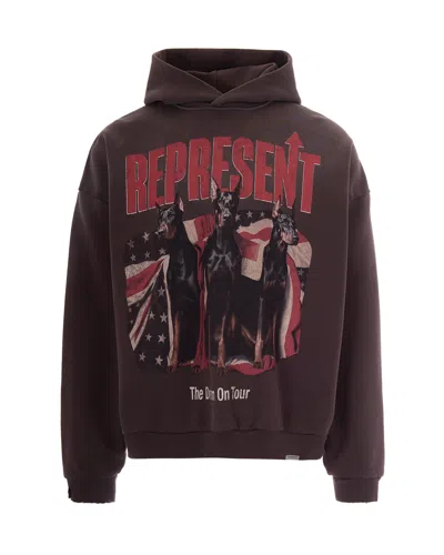 Represent American Dream Tour Graphic Sweatshirt In Brown