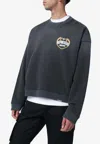 Represent Angel Border Faded Sweatshirt In Black