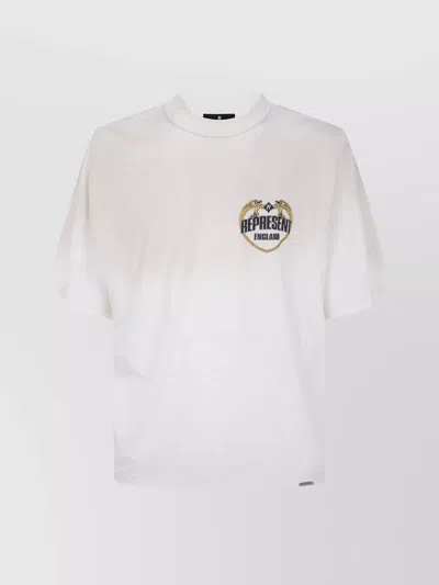 Represent Cotton T-shirt With Distressed Effect In White