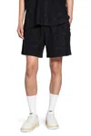 Represent Aop Towel Shorts In Black