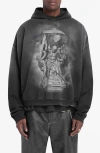 Represent Faded Atlas Hoodie In Stained Black