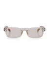 Represent Aura Rectangular Acetate Sunglasses In Pink