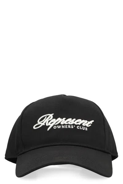 Represent Baseball Cap  Owners' Club Script In Black
