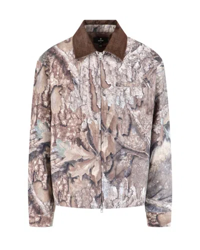 REPRESENT MEN BEIGE BROWN SHIRT COLLAR JACKET