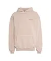 Represent Beige Oversized Hoodie With Snap-button Hood And Logo In Neutral