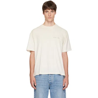 Represent Beige Reverse Resent T-shirt In Flat White