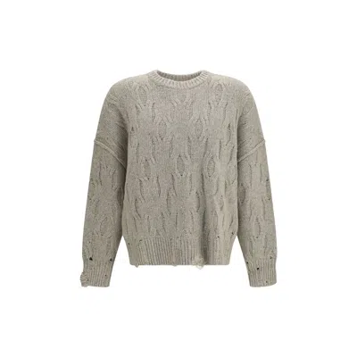Represent Beige Wool Oves Aries Sweatshirt In Gray