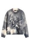 Represent Cotton-wool Sweater In Grey Multi