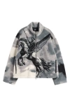 Represent Bellerophon Wool Blend Fleece Jacket In Multi