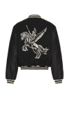 Represent Owners Club Varsity Jacket In Black