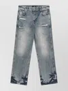 Represent Belt Loops Distressed Denim Trousers In Blue