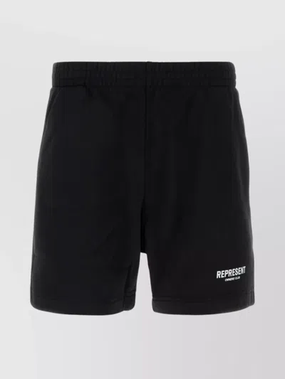 REPRESENT BERMUDA COTTON ELASTIC WAISTBAND SHORTS